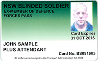 The NSW Blinded Soldier Pass provides eligible recipients with free travel benefits