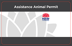 Assistance Animal Permit issued by TfNSW