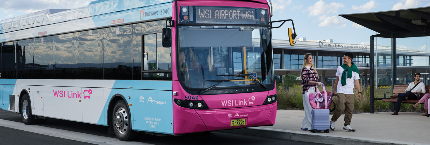 Transport for NSW Western Sydney International (WSI) Airport bus link.