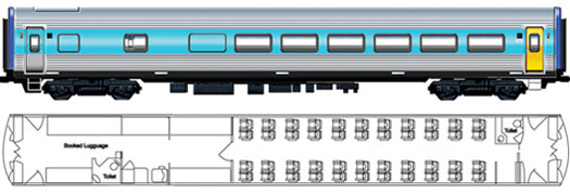 Saloon - economy class car (XFH)
