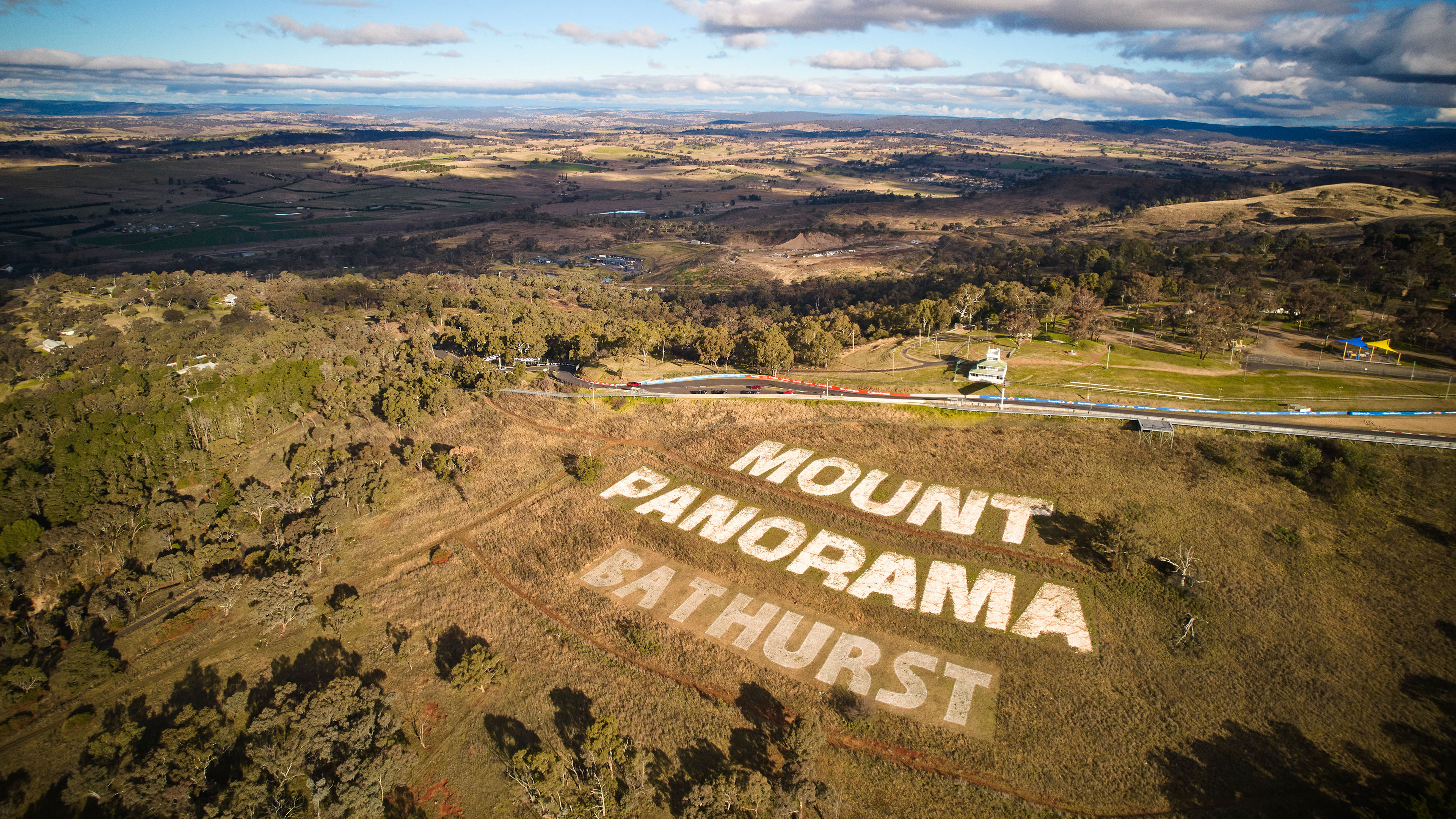 Ariel photo of Mount Panorama racetrack, Bathurst