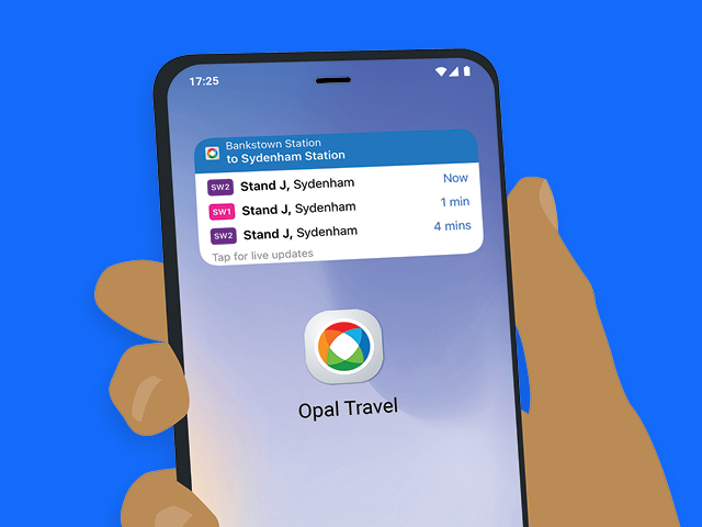 Opal Travel app promo Homepage carousel