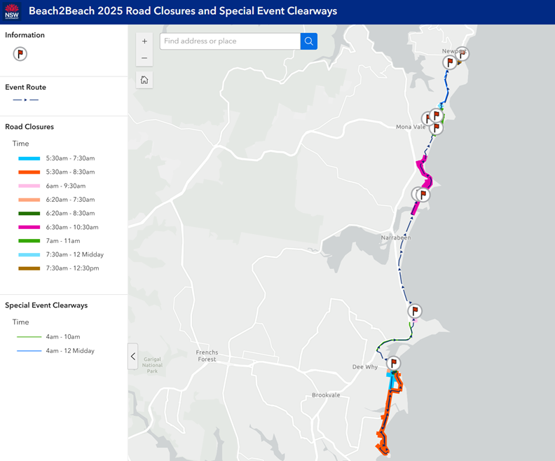 Beach2 Beach 2025 - TfNSW Interactive Map