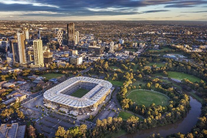 Western Sydney Stadium exterior daytime