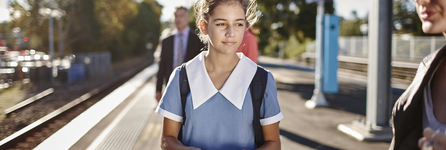 student travel on buses