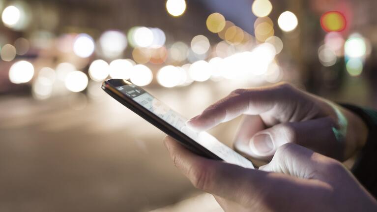 man using mobile phone