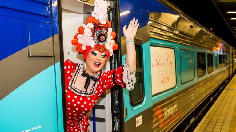 Maude Boat on board NSW TrainLink Silver City Stiletto
