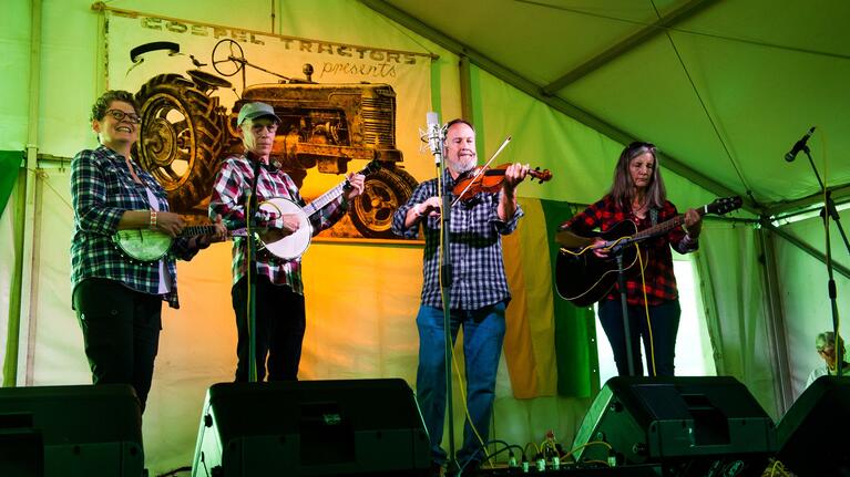 Musicians on stage