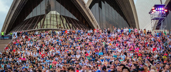 Australia Day crowds Opera House
