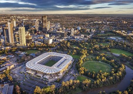 Western Sydney Stadium exterior daytime