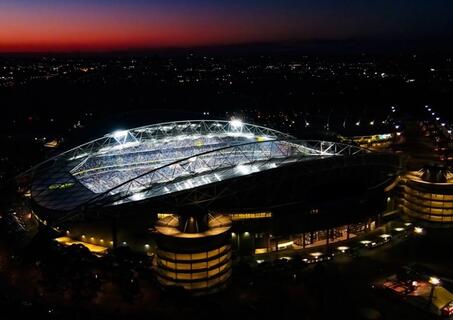 StadiumAus nighttime exterior
