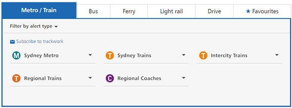 travel alerts transport nsw