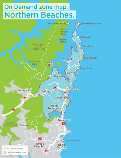 Northern Beaches On Demand Service | Transportnsw.info